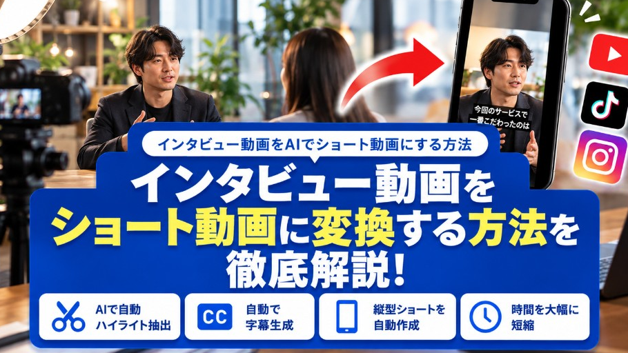 対談・インタビューをショート動画にする方法