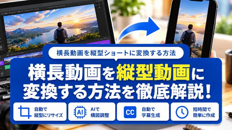 横動画を縦型9:16に変換する方法