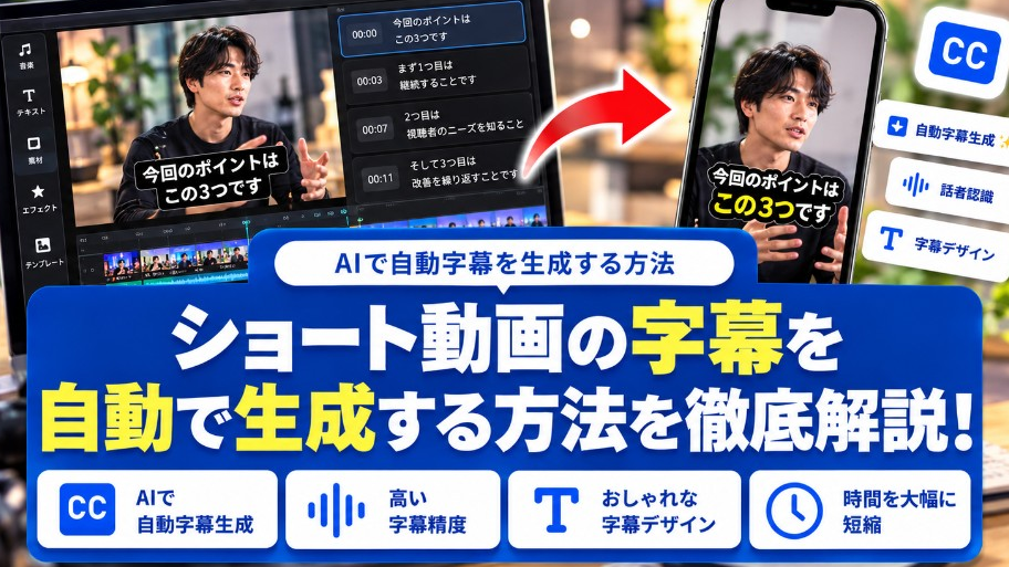ショート動画の字幕の付け方｜スマホ・PC・AIで簡単に入れる方法を徹底解説